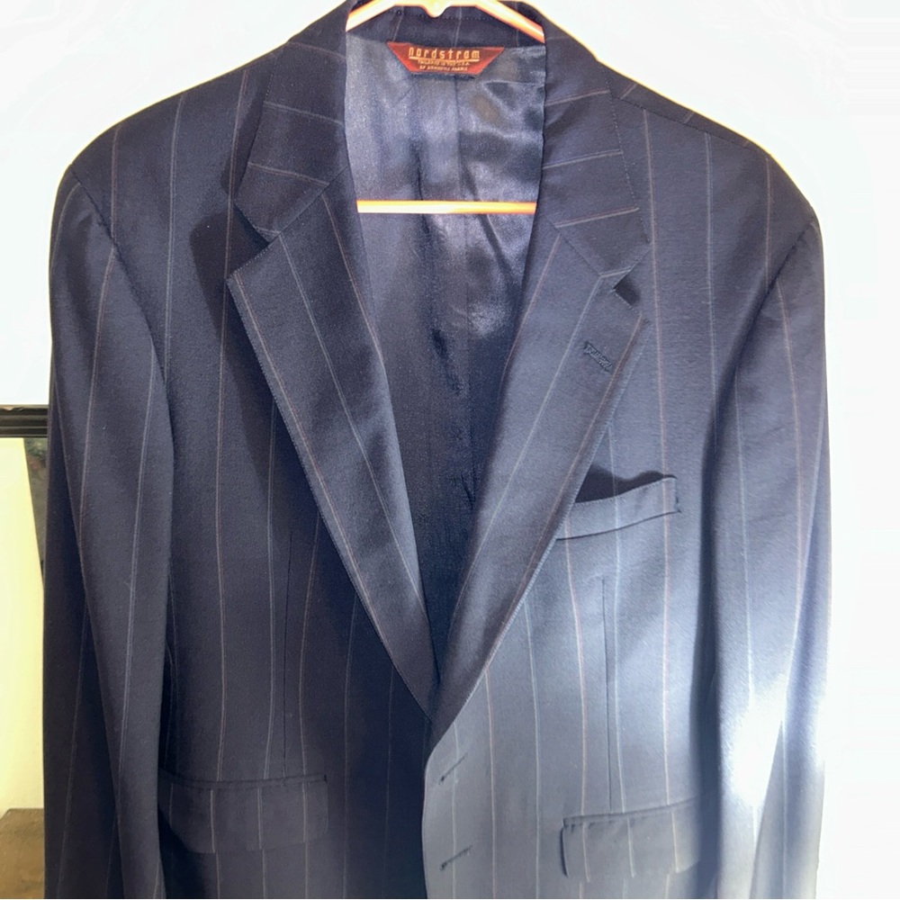 Nordstrom Men's Navy Pinstripe Blazer